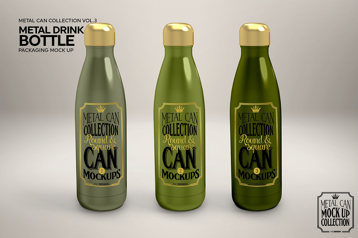 Metal Drink Bottle Mockup, a Product Mockup by INCDesign (Photo 8 of 10)