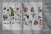 Skull Leopard Flowers, a Texture Illustration by LanaDzi (Thumbnail 9 of 13)