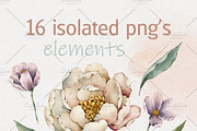 Watercolor flowers bloom set, a Decorative Illustration by AP Studio (Thumbnail 2 of 18)
