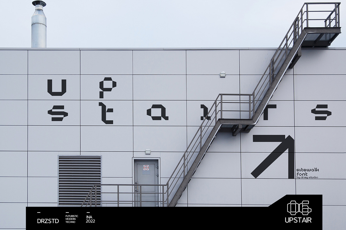 Sitewalk – Futuristic Pixel Font, a Sans Serif Font by Drizy (Photo 6 of 9)