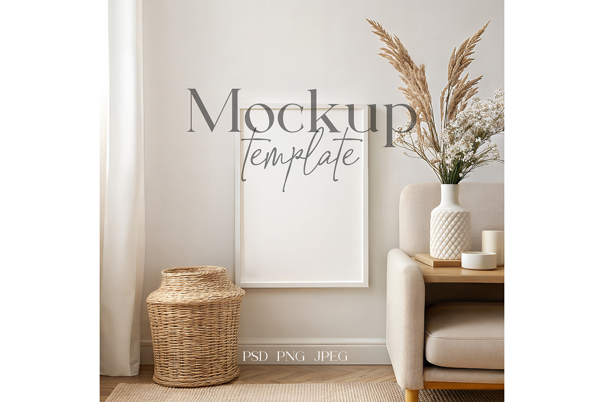 Modern Neutral Frame Mockup, a Product Mockup by MockupWizard (Photo 1 of 5)