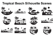 Coastal Paradise Silhouette Set, an Object Graphic by Creativeshirt (Thumbnail 1 of 3)