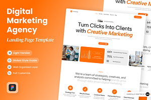 Growthora - Digital Marketing Agency, a Landing Page Template by SLAB! Design