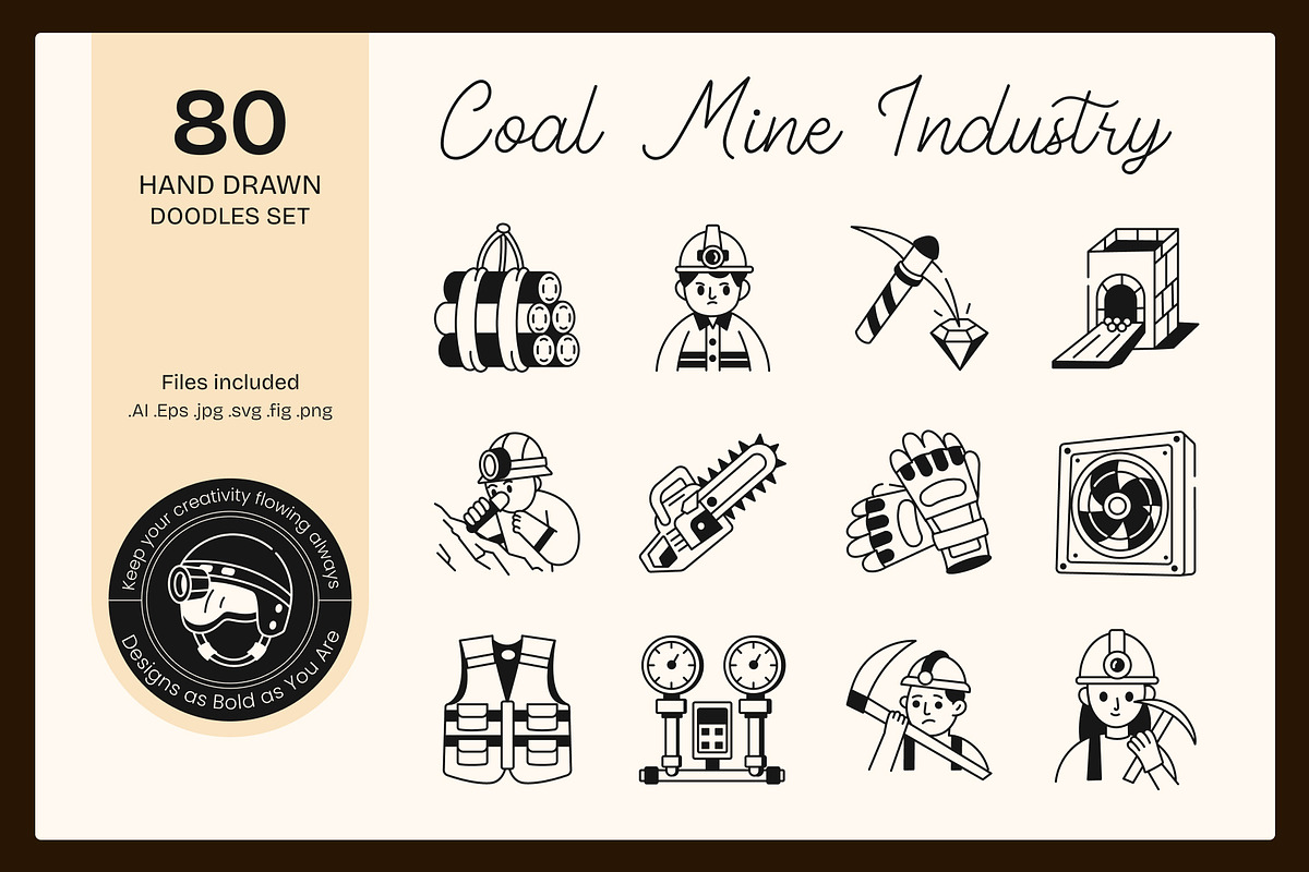 Coal Mine Industry Drawing, an Outline Icon by Vectors Market (Photo 1 of 9)