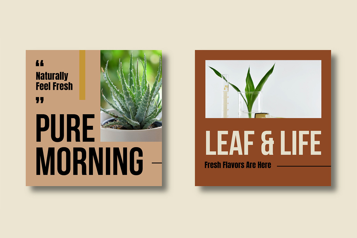 Natural Green Botanical Social Media, a Social Media Template by MightyDesign (Photo 5 of 8)