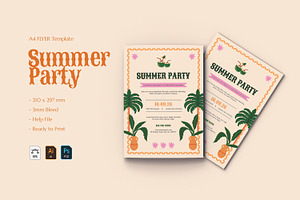 Summer Party - Invitation, an Invitation Template by VUNIRA