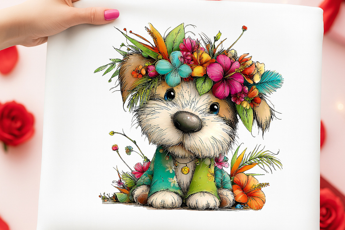 Whimsical Summer Dog Clipart, an Illustration by Digital Artistic99 (Photo 4 of 10)
