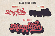 The Magniton - Retro Script, a Script Font by MJB Letters (Thumbnail 2 of 10)