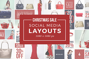 Christmas Sale Social Media Layouts, a Templates & Theme by Medialoot