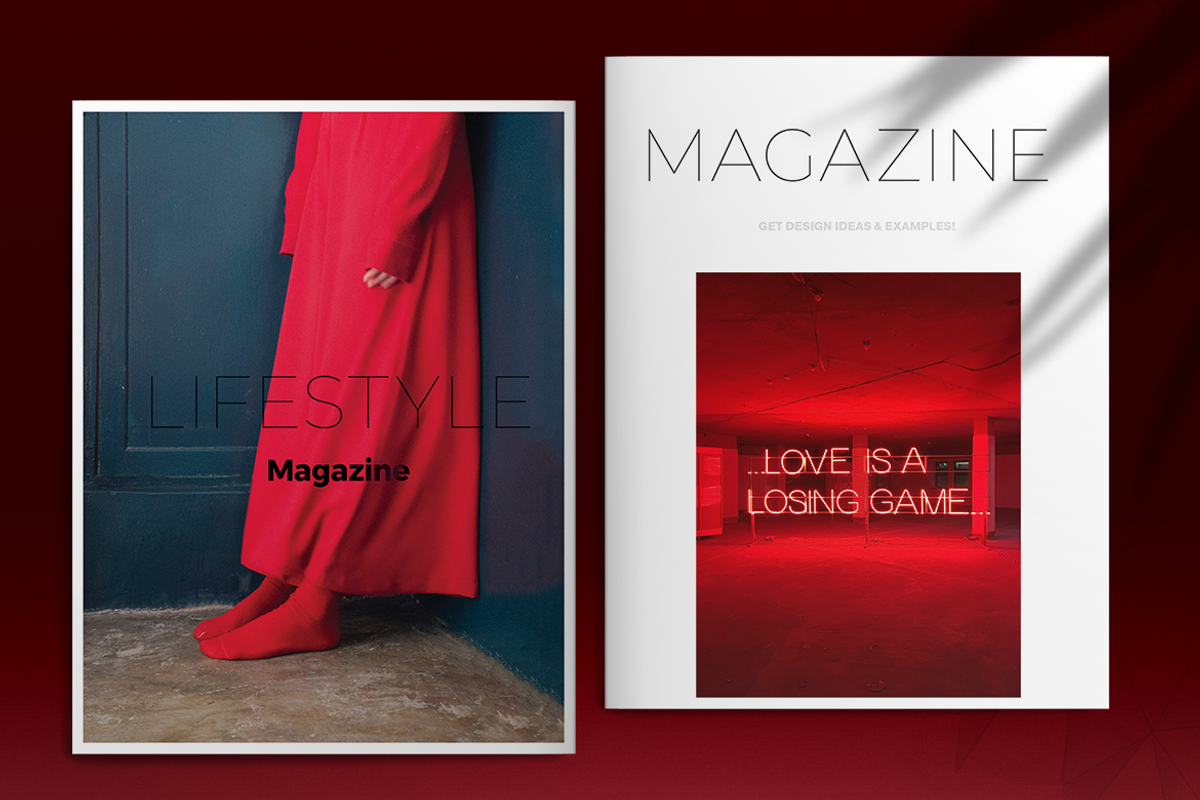 Red Magazine Layout