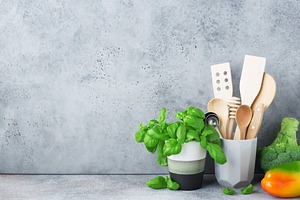 Simple minimalist kitchen shelf stock photo containing background and design