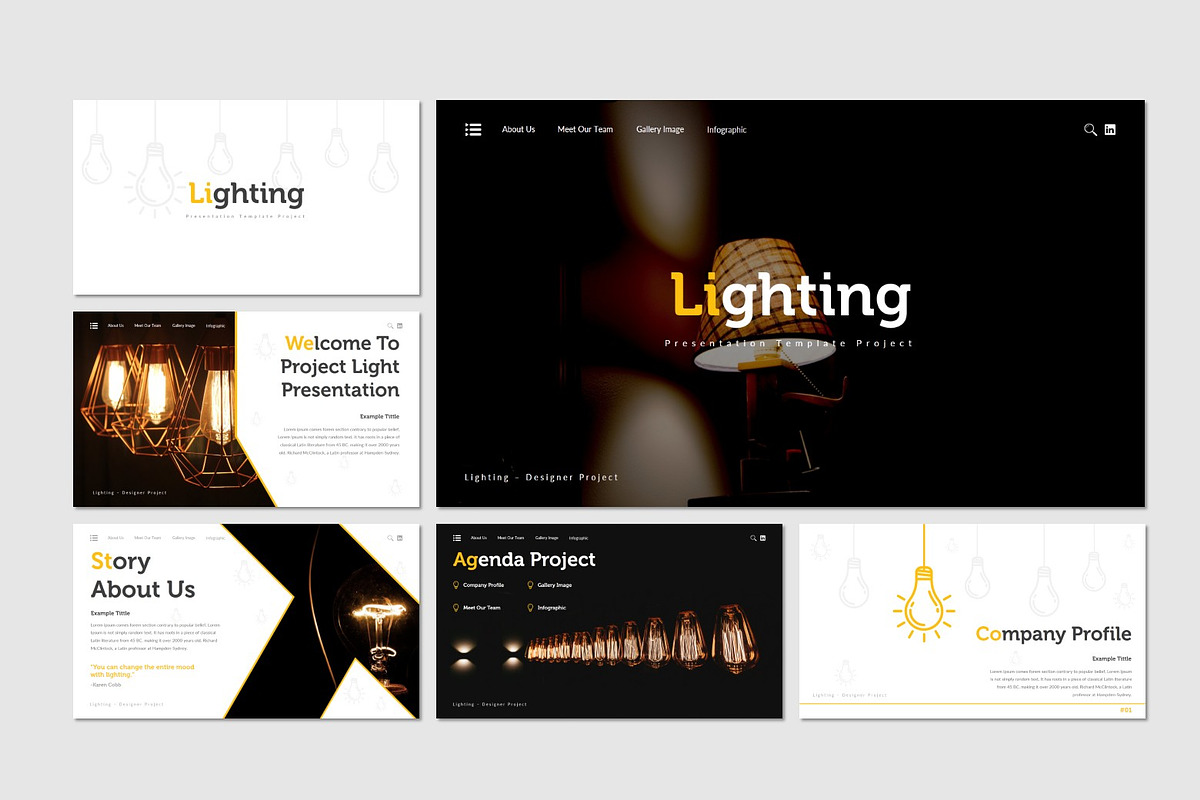 Lighting - Google Slides Template, a Presentation Template by inspirasign