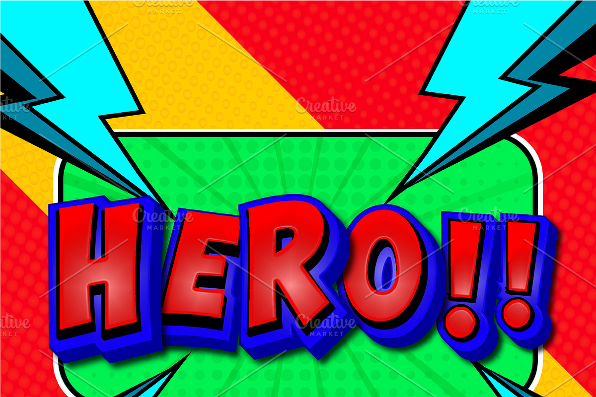 Hero Comic Art Background Design EPS, a Background Graphic by TrueVector (Photo 2 of 3)