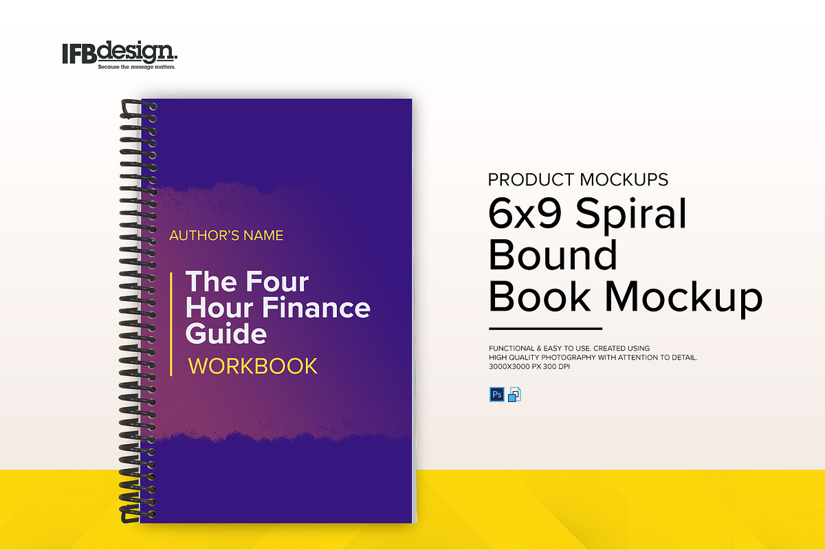 Spiral Bound Book Mockup, a Print Template by IFBdesign (Photo 1 of 9)