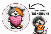 Cute Animal Valentine Love Set Clipa, an Illustration by Libby Wishes (Thumbnail 4 of 6)
