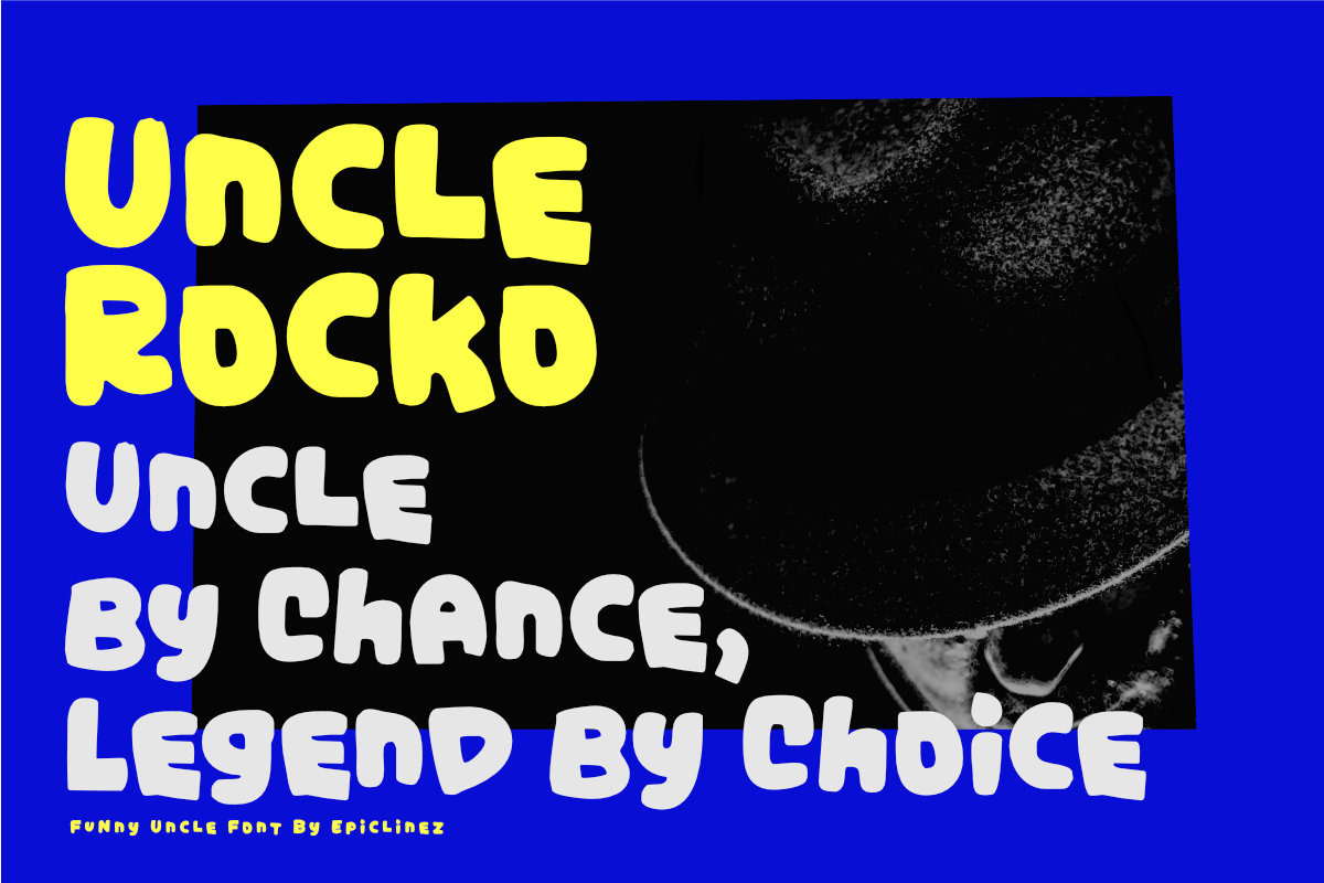 Funny Uncle Display Font, a Handwritten Font by Epiclinez (Photo 3 of 5)