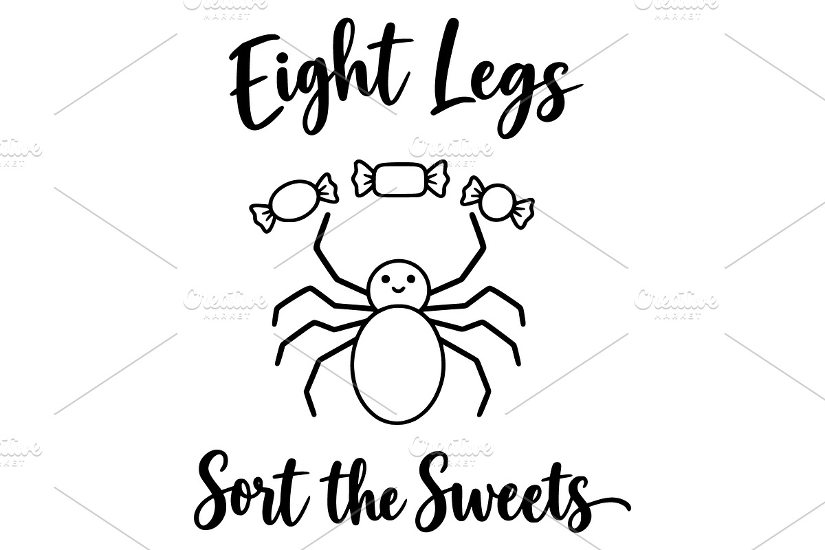 Halloween Spider Sorting Sweets, an Object Illustration by Ghagra (Photo 2 of 7)