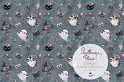 Kawaii Halloween Seamless Patterns, a Pattern Graphic by KaramfilaS (Thumbnail 13 of 32)