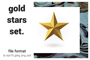Gold stars collection.