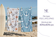 Beach Towels Mockup 30x60 Set, a Household Mockup by Mie Mockup Studio (Thumbnail 3 of 10)