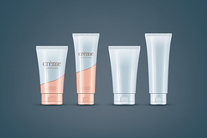 Cream Tubes mock-up set