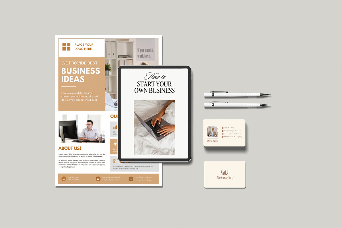 Stationery / Branding Mock-Up, a Books & Magazine Mockup by Getdesign (Photo 2 of 6)