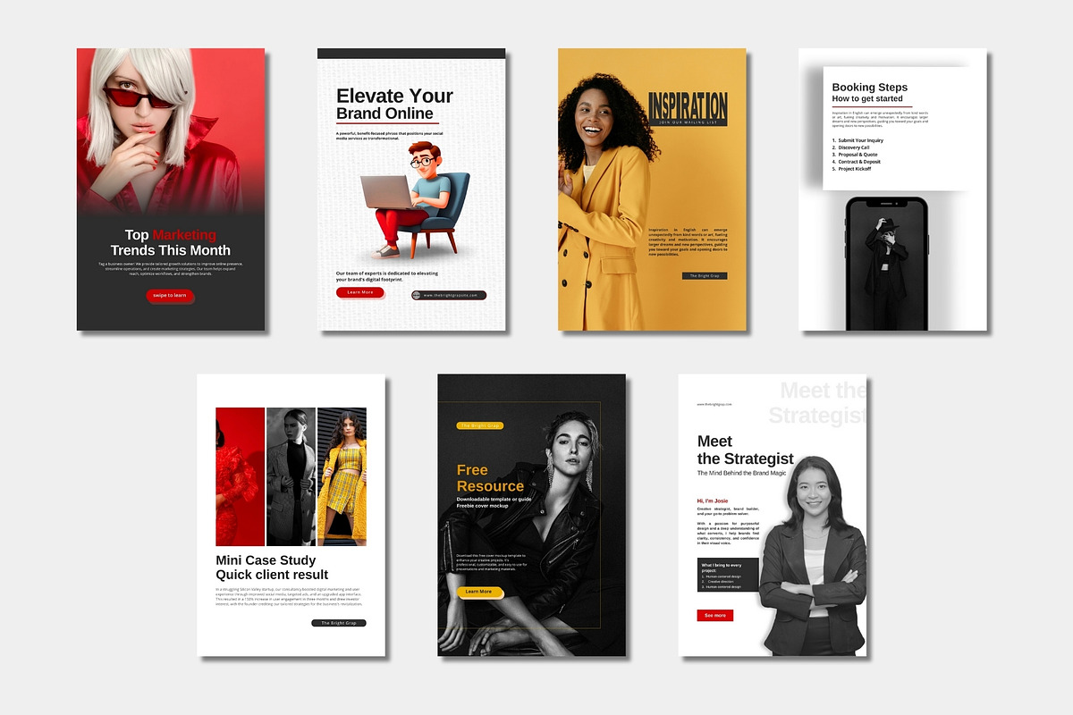 80 Canva Pinterest Pins Templates Pack preview 6