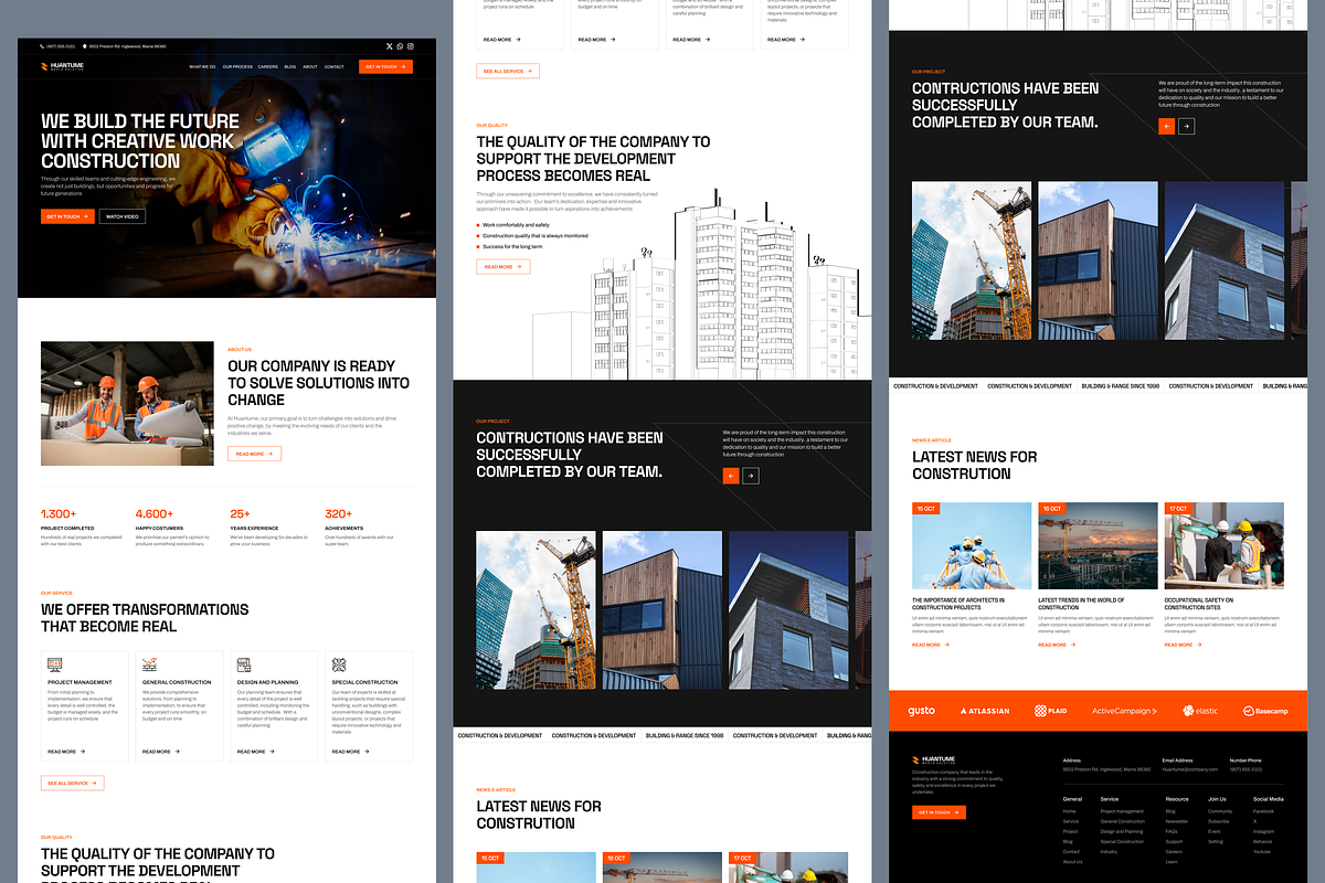 Huantume - Construction Landing Page, a Landing Page Template by SundayWorkTeam (Photo 3 of 4)