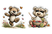 Whimsical Summer Teddy Bear Clipart, an Illustration by Dream Creation (Thumbnail 7 of 7)