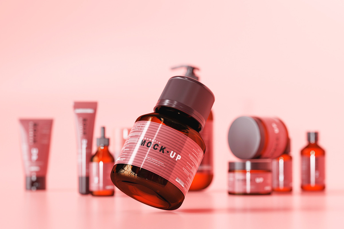 250+ Cosmetic Branding Mockup Bundle, a Cups & Container Mockup by pmvch (Photo 18 of 273)