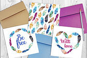Watercolor feather set, an Illustration by martynmarin (Thumbnail 3 of 5)