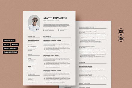 Resume/CV Template, a Resume Template by UX-group