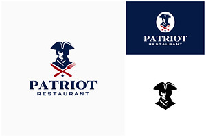 Patriot Fork Knife Restaurant Logo, a Branding & Logo Template by Enola99d