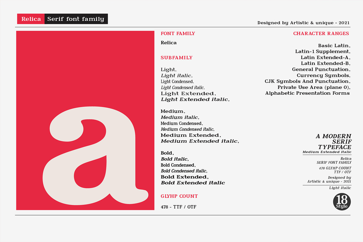 Relica - Serif font family, a Serif Font by Artistic & Unique (Photo 5 of 15)