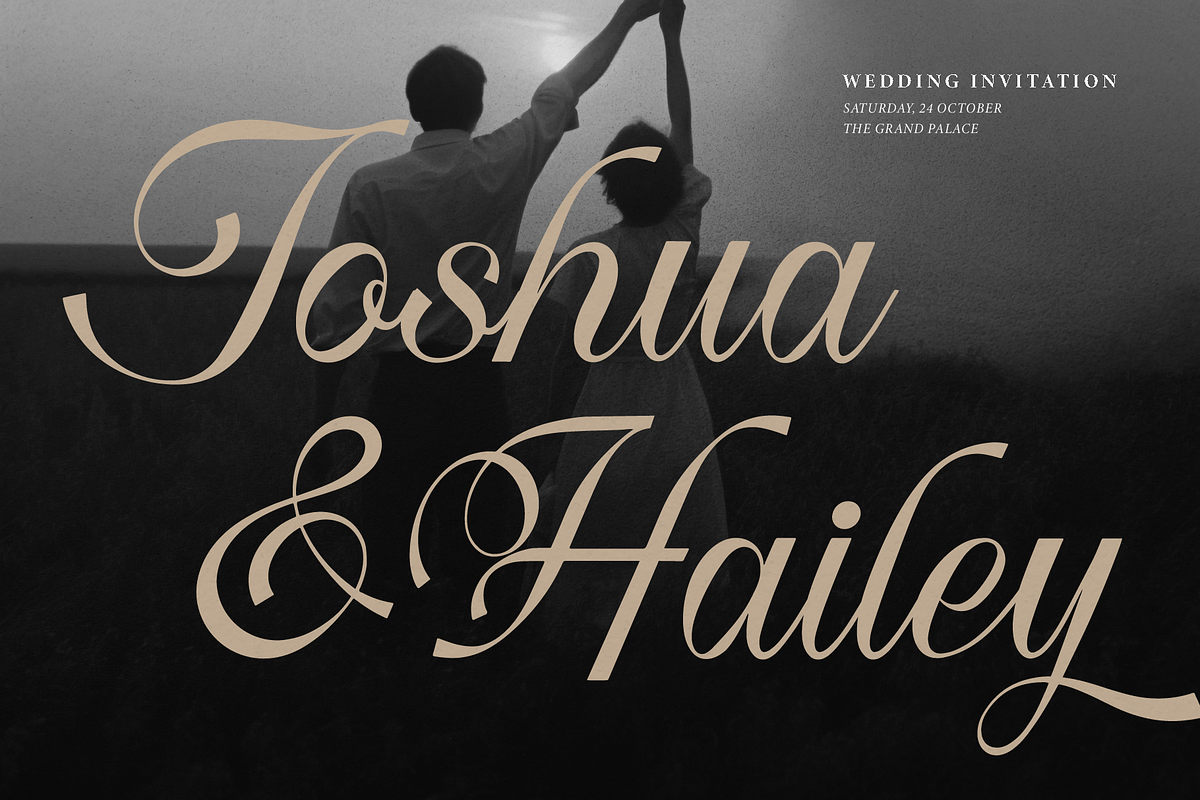 Kasfia Sirius | Classic Script, a Script Font by gracetype_studio (Photo 3 of 11)