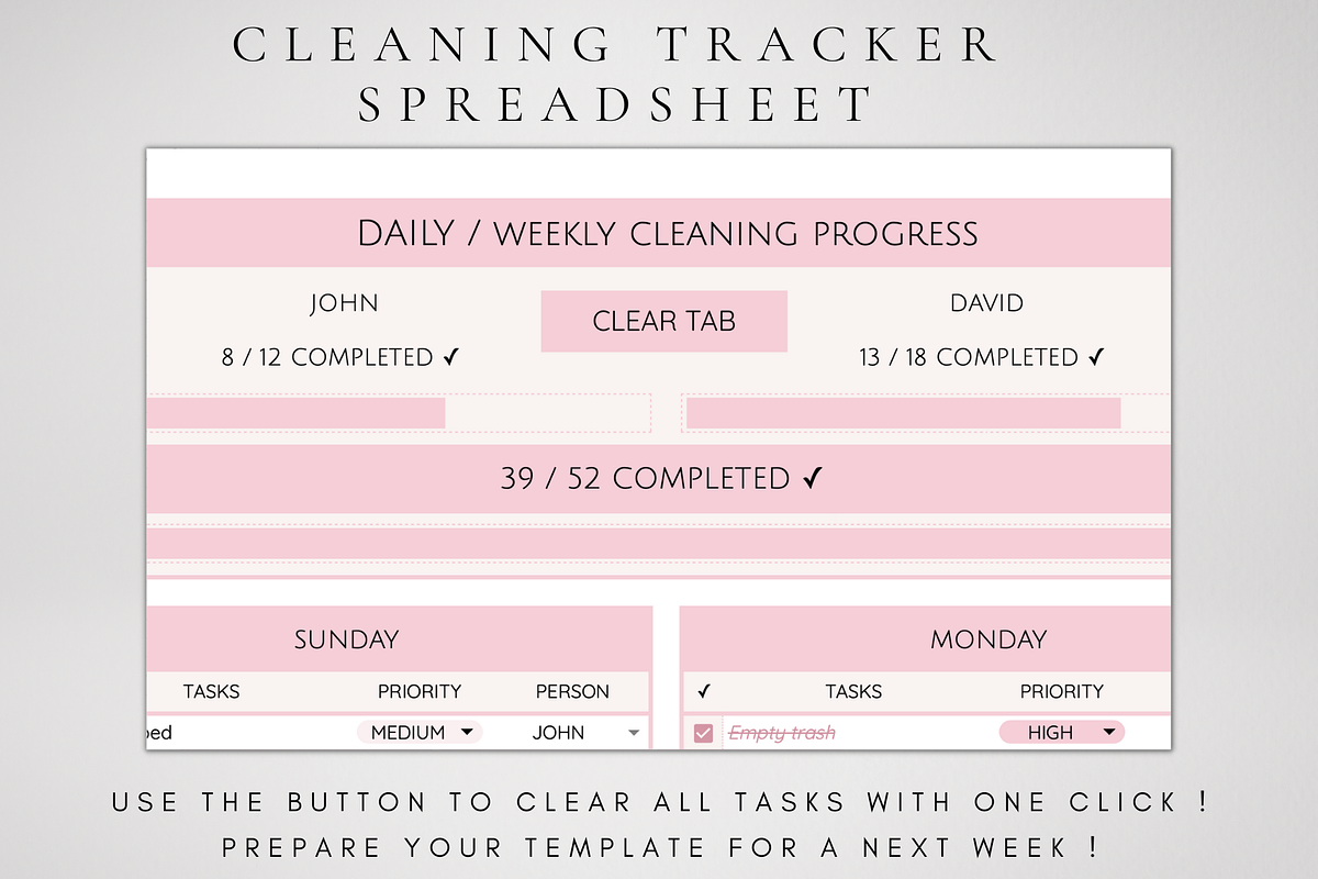 Editable Cleaning Planner Template, a Templates & Theme by BRANDcontent (Photo 3 of 7)