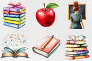 Whimsical Teacher Themed Clipart, a Seasonal Illustration by Rose Art (Thumbnail 2 of 4)