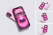 iPHONE 16 MOCKUP, an iPhone Mockup by xavier_studio (Thumbnail 1 of 5)