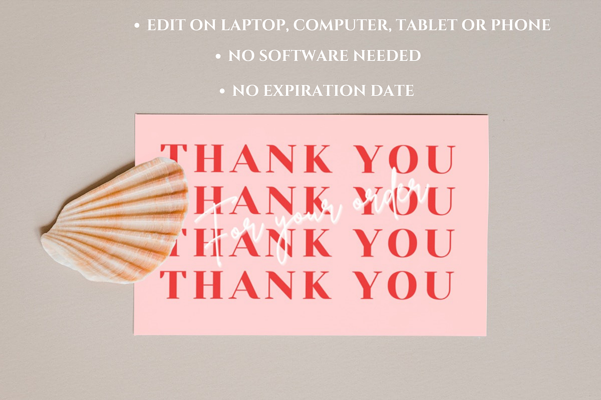 Custom Thank You Card Template, a Business Card Template by Kyuubu Arts (Photo 5 of 5)