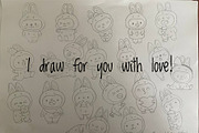 Bunny Monster Clipart Set, an Animal Illustration by Palau (Thumbnail 9 of 12)