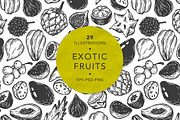 Exotic Fruits, Illustrations., a Food Illustration by Olga Olmix (Thumbnail 1 of 8)
