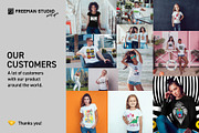 T-Shirt Mock-Up Set, a Shirt Mockup by Freeman Studio (Thumbnail 9 of 14)