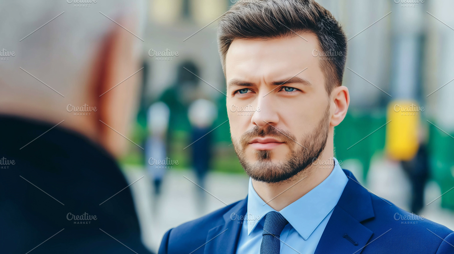 Confident young businessman in suit, a Business Photo by MistyDay
