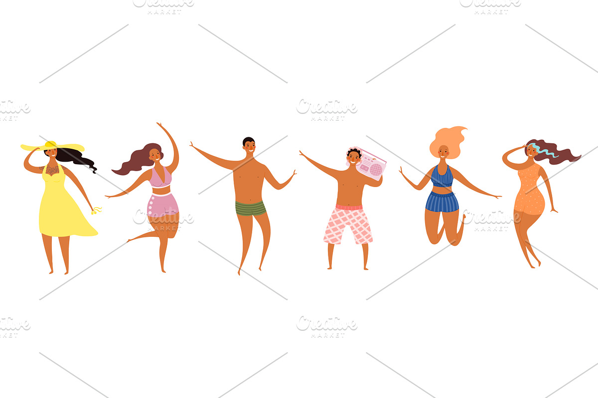 Women, men in swimsuit, having fun, a Person Illustration by sceptical cactus
