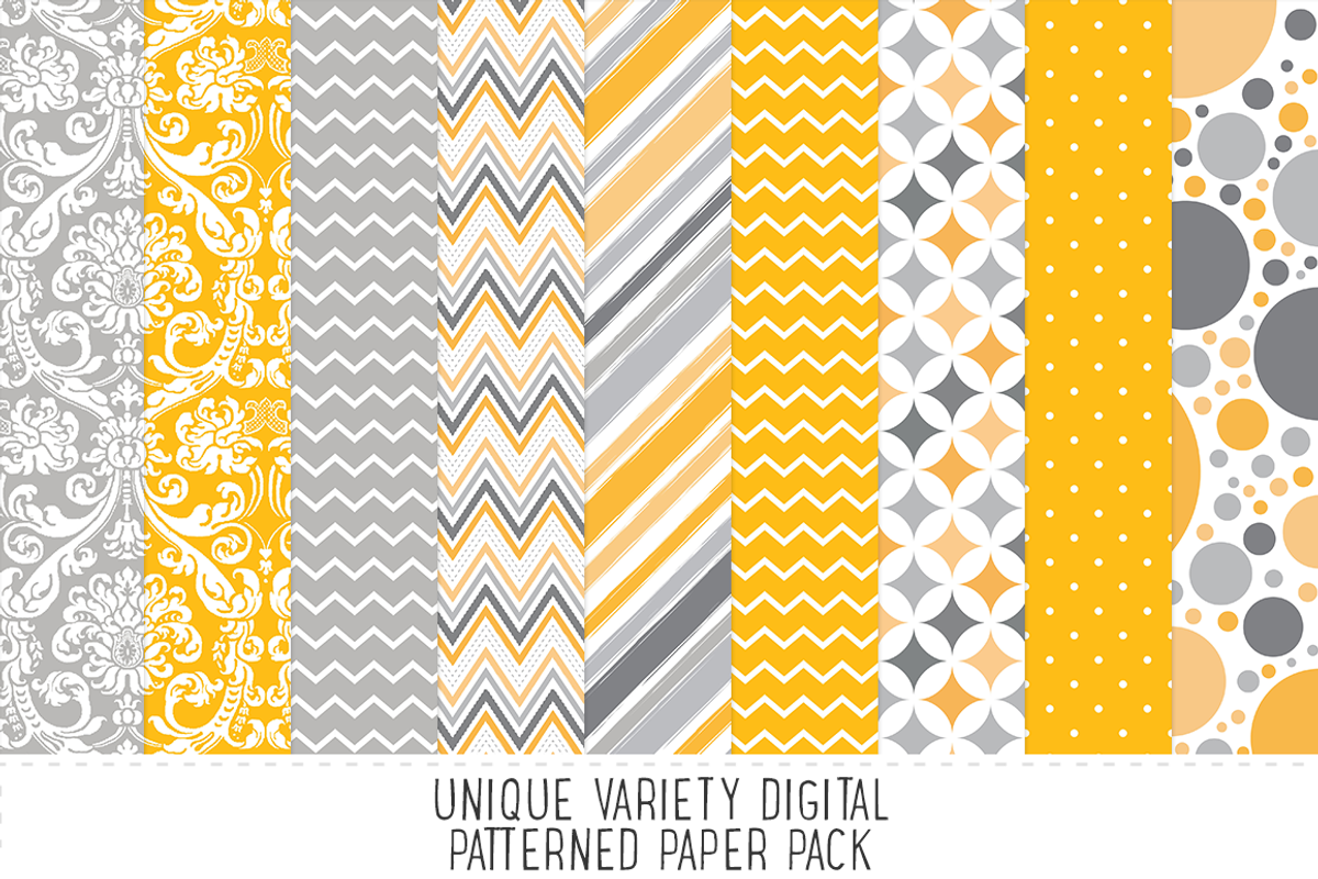 Jackie Yellow Pattern Paper Pack, a Pattern Graphic by Angie Sandy (Photo 1 of 2)