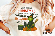 Merry Christmas Green Monster Png, an Illustration by DreamArtGraphic (Thumbnail 2 of 5)