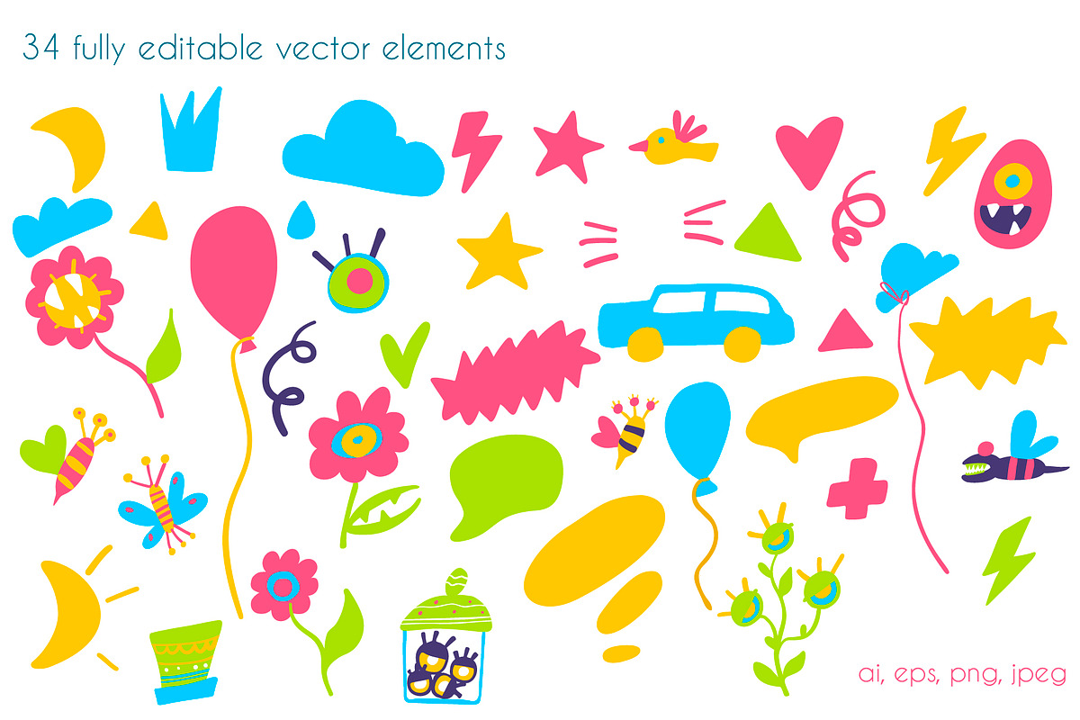 Cute monsters collection, an Illustration by Kate Art (Photo 11 of 14)