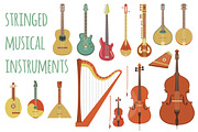 Stringed Musical Instruments, an Object Graphic by Vectorikart (Thumbnail 1 of 2)