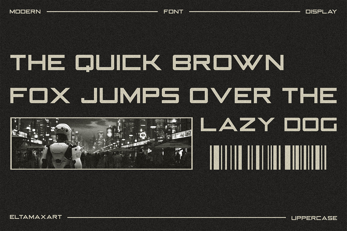 Rebellion Futuristic Font, a Sans Serif Font by EltaMaxArt (Photo 6 of 10)