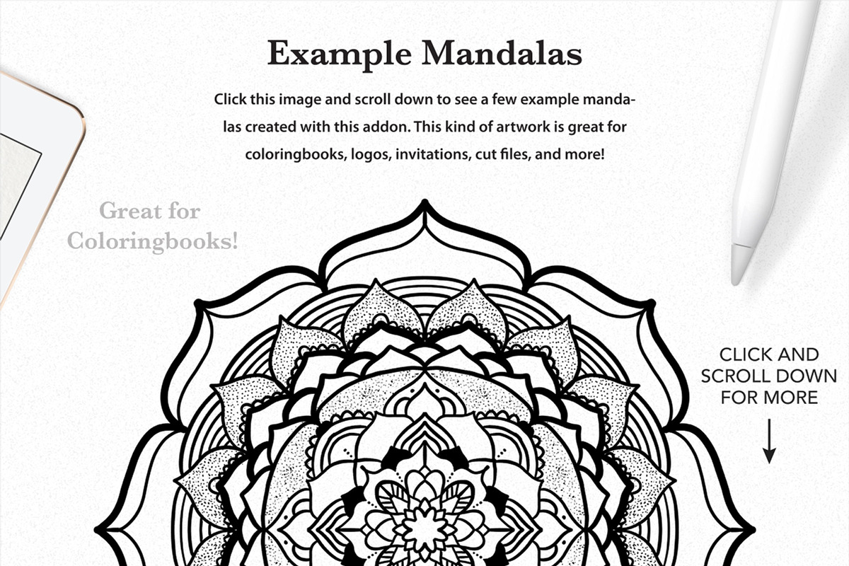 Procreate Mandala Creator Kit, a Plug-in Add-On by Drifter Studio (Photo 4 of 6)